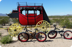 Mountain bikes at an Arizona all-inclusive dude ranch