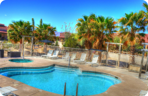 swimming pool at an Arizona all-inclusive dude ranch