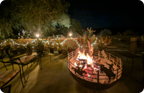 campfires at an Arizona all-inclusive dude ranch