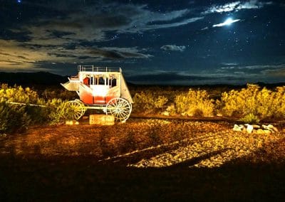 Stagecoach at night