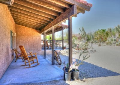 Dude ranch Guest room patio and Rocking Chair
