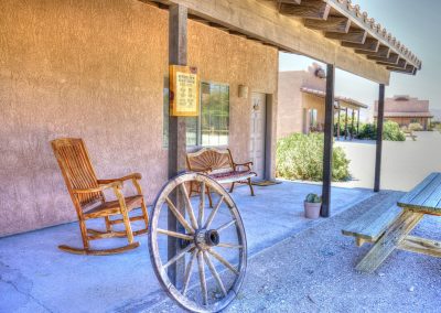 Dude Ranch patio with rocking Chair