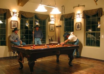 Billiards table at Dude Ranch