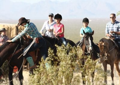 Guests going on horseback ride