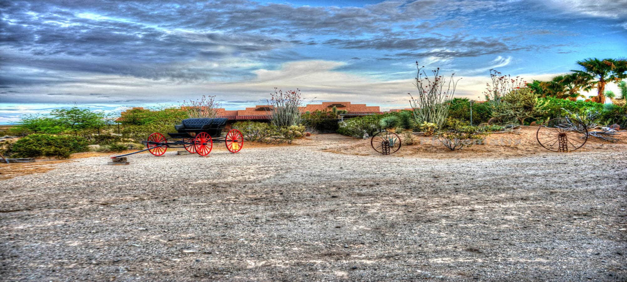Dude Ranch with wagon
