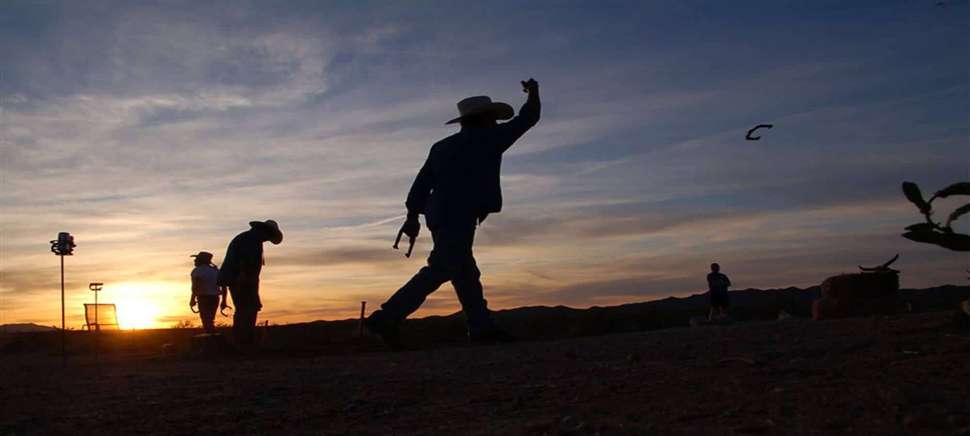 Horseshoes at sunset
