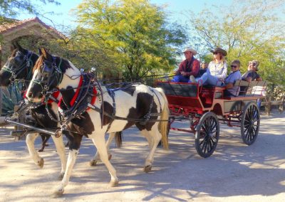 Wagon ride at Dude Ranch