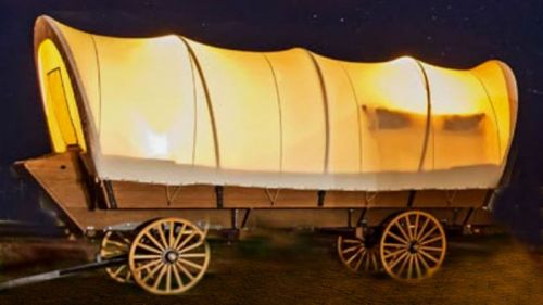 Pioneer wagon at an all-inclusive dude ranch