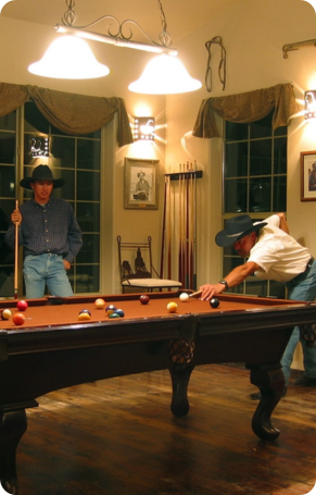 Billiards at an Arizona all-inclusive dude ranch